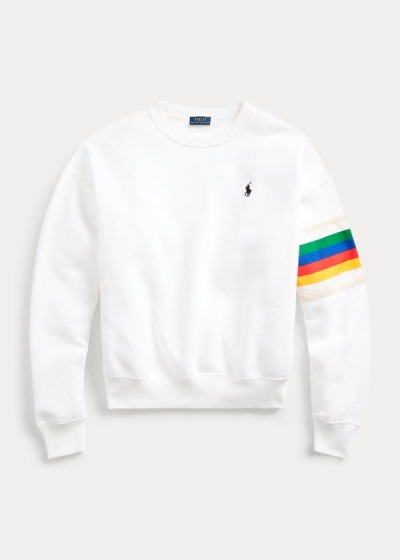 Sweatshirt Polo Ralph Lauren Rainbow-Trim Fleece Mulher 35169-HUSV